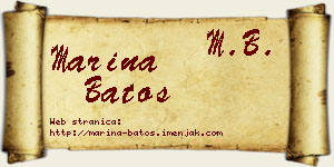 Marina Batos vizit kartica